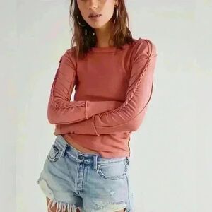 Free People We The Free Daisy Chain Cuff Blouse NWT